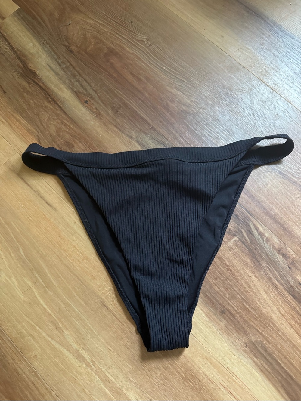 PacSun Black Ribbed Bikini Bottom